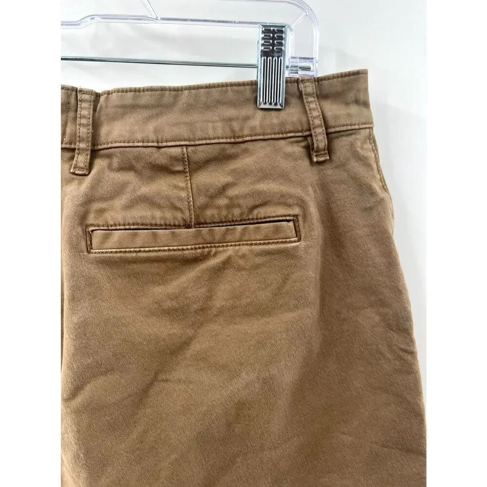 Flint and Tinder Men's Brown Cotton Stretch Mid Rise Bermuda Shorts Size 32